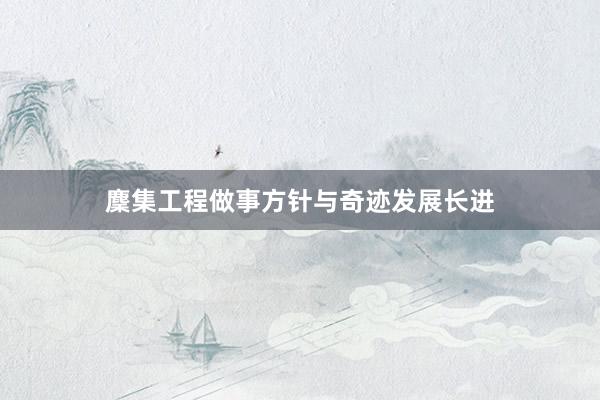麇集工程做事方针与奇迹发展长进